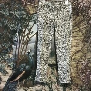Adrienne Vittadini Womens Stretchy Leopard Print Pants